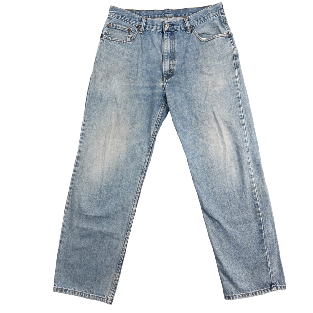 Levis 550 Relaxed Fit Light Wash Denim Jeans Mens 36x32 (Measures 33x30)
